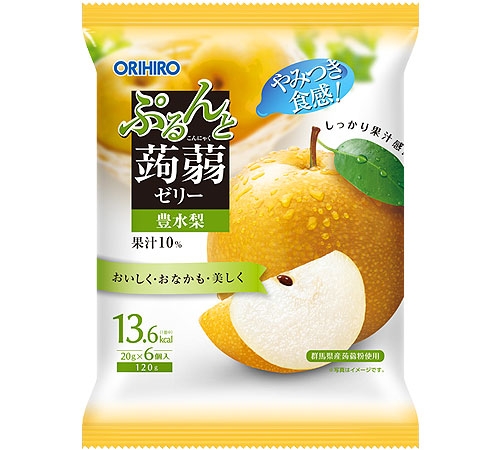 Orihiro Prunto galaretki konjac o smaku gruszki, 120g | JaponiaCentralna.pl