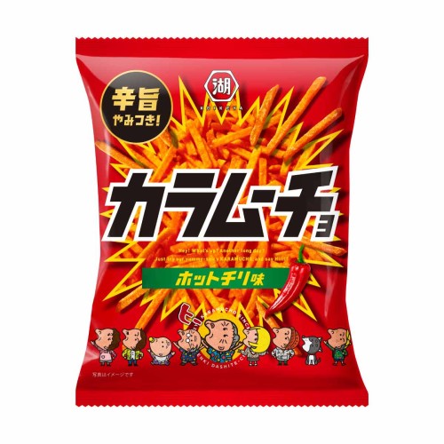 Koikeya Kara Mucho chipsy ziemniaczane o smaku ostrego chili, 105g | JaponiaCentralna.pl