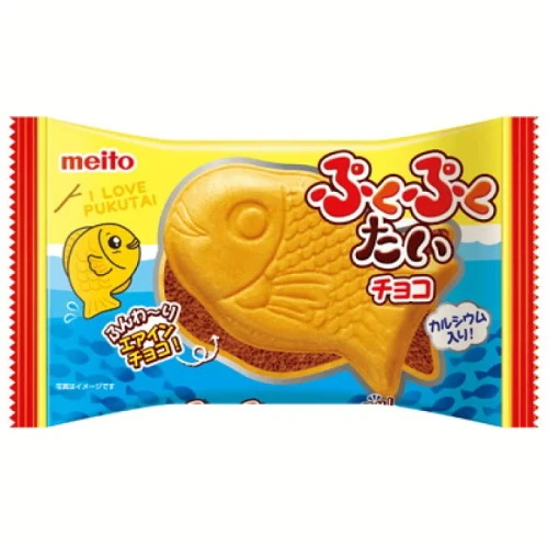 Meito Puku Puku Tai Wafelek nadziewany czekoladą – 16.5g   |   japanacentralna.pl