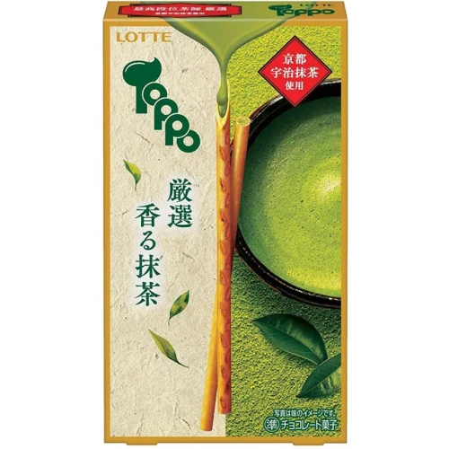 Lotte Toppo Premium paluszki o smaku Matcha, 72g | japoniacentralna.pl
