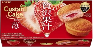 Lotte Custard Cake cakes with strawberry cream, 162g