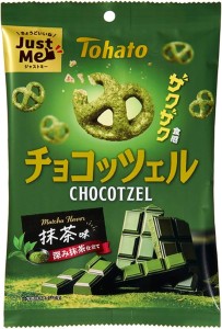 Tohato Chocotzel Chrupiące Precle z Zieloną Herbatą Matcha, 45 g