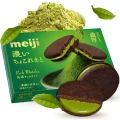 Meiji Rich ciastka kakaowe o mocnym smaku Matcha, 99g | JaponiaCentralna.pl