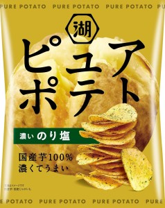 Koikeya Pure Potato Potato Chips with Nori Seaweed and Salt, 52g