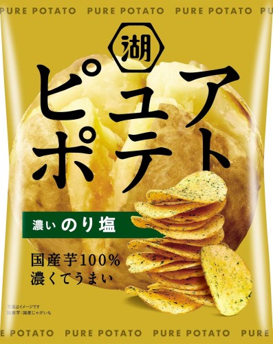 Koikeya Pure Potato chipsy ziemniaczane z solą i nori, 52g| JaponiaCentralna.pl