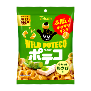 Tohato Wild Poteco Potato Snacks with Wasabi Flavor, 50g