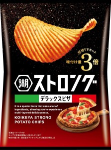Koikeya Strong Deluxe Pizza Intensely Flavored Pizza Chips, 59 g