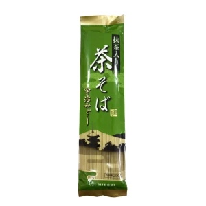 Kanesu Matcha Soba Buckwheat Noodles with Green Tea, 200 g