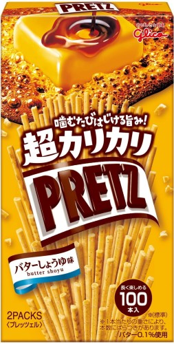 Glico Pretz chrupiące paluszki maślane o smaku sosu sojowego, 55g | JaponiaCentralna.pl