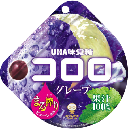 UHA Mikakuto żelki Kororo 100% soku z winogron, 48g | JaponiaCentralna.pl