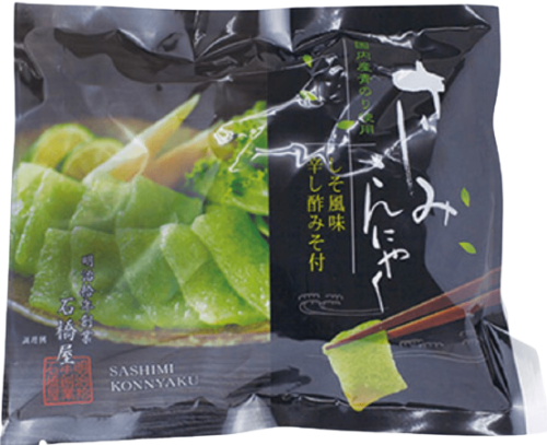 Ishibashiya wegańskie sashimi z Konjaku (Konnyaku) z dodatkiem alg Nori, 120g | JaponiaCentralna.pl