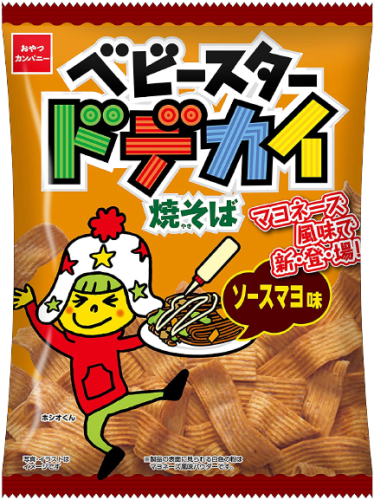 Oyatsu Babystar Dodekai przekąska o smaku Yakisoba z majonezem, 73g | JaponiaCentralna.pl