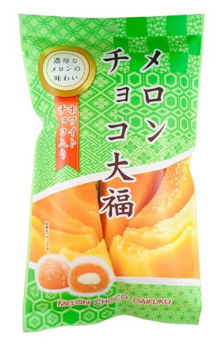 Seiki tradycyjne słodycze Japońskie Daifuku Mochi melonowe z białą czekoladą, 130g | JaponiaCentralna.pl