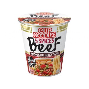 Nissin Cup Noodles beef-flavored instant ramen, 64g