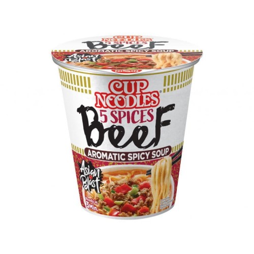 Nissin Cup Noodles ramen o smaku wołowiny, 64g | JaponiaCentralna.pl