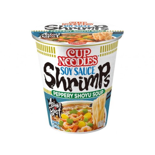 Nissin Cup Noodles ramen o smaku krewetek, 63g | JaponiaCentralna.pl