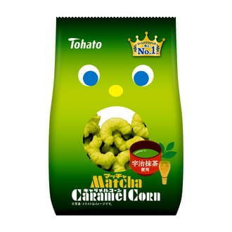 Tohato chrupki kukurydziane o smaku mocnej herbaty Matcha, 73g