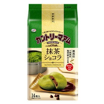 Fujiya Country Ma'am ciasteczka o smaku czekolady i matcha 14 szt., 47g   |   JaponiaCentralna.pl
