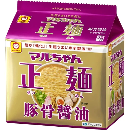 マルちゃん正麺 豚骨醤油味 5食パック 5x101g JaponiaCentralna.pl
