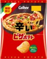 Calbee chipsy ziemniaczane o smaku ostrej pizzy, 57g   |   JaponiaCentralna.pl
