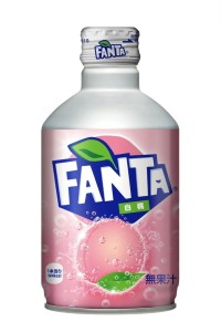  Fanta carbonated soft drink with white peach flavor, 300ml