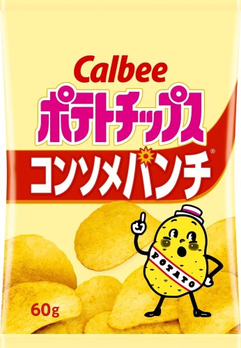 Calbee chipsy ziemniaczane o smaku bulionu consomme, 66g | sklep japoniacentralna.pl