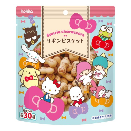Hokka ciasteczka kokardki z postaciami Sanrio, 50g | JaponiaCentralna.pl