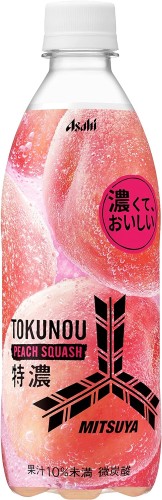 Asahi Mitsuya Peach Squash napój brzoskwiniowy lekko gazowany, 500ml | Japonia Centralna.pl
