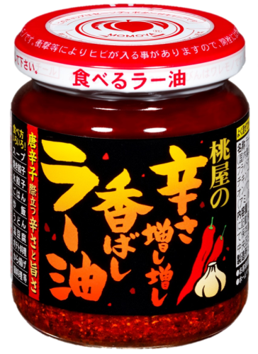 Momoya pikantny olej sezamowy z chili La-Yu, 105g | sklep JaponiaCentralna.pl