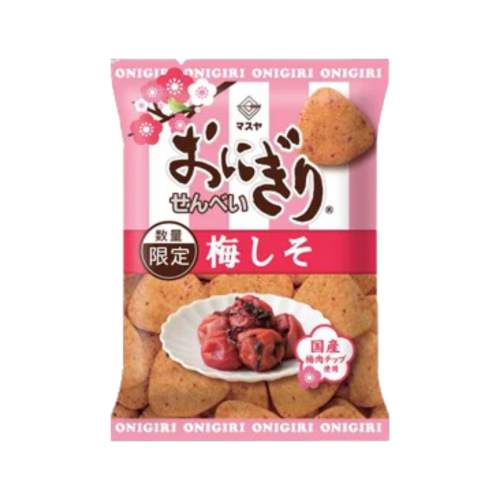 Masuya krakersy ryżowe w kształcie onigiri - śliwka umeboshi i shiso | JaponiaCentralna.pl