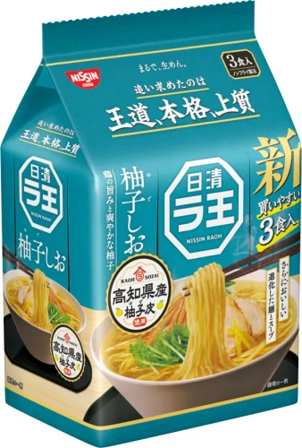 Nissin Raoh Ramen o smaku  Yuzu Shio, 3szt. x 93g g | JaponiaCentralna.pl