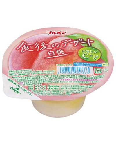 Bourbon Shokugo No Dessert galaretka o smaku białej brzoskwini, 140g  | japoniacentralna.pl
