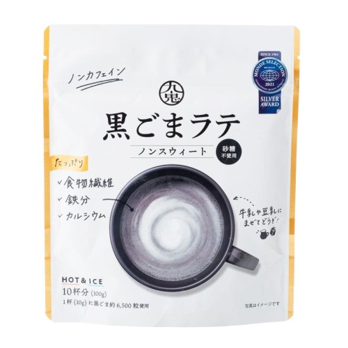 Kuki Kuro Goma niesłodzone Latte instant z czarnego sezamu, 100g | JaponiaCentralna.pl