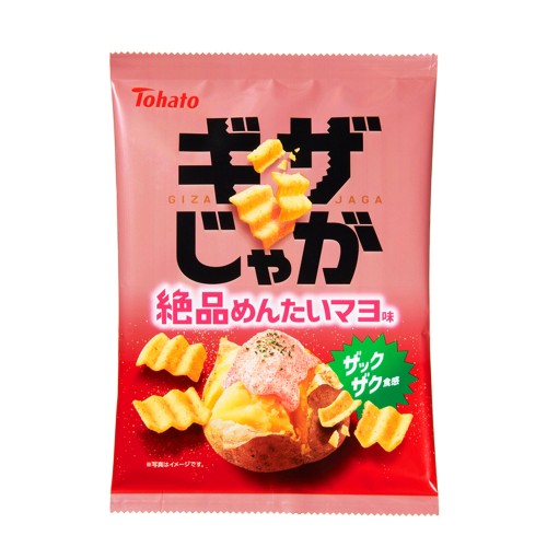 Tohato Gaza-Jaga chipsy o smaku ikry dorsza mentaiko i majonezu, 55 g | JaponiaCentralna.pl