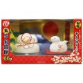 Usagimochi Kagami-mochi z porcelanowym wężem dekoracja na Nowy Rok, 66g | JaponiaCentralna.pl