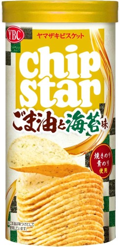 YBC Chip Star chipsy o smaku oleju sezamowego i wodorostów nori, 45g | JaponiaCentralna.pl
