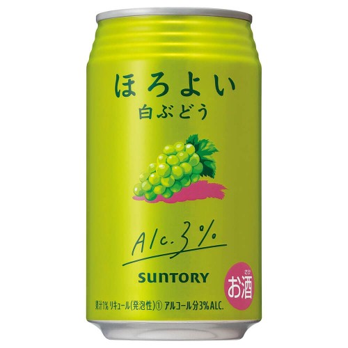 Suntory Horoyoi chuhai o smaku białych winogron 3%, 350ml | JaponiaCentralna.pl