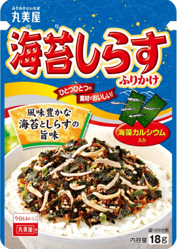Marumiya Furikake przyprawa do ryżu z wodorostami Nori i Shirasu, 18g  |   JaponiaCentralna.pl