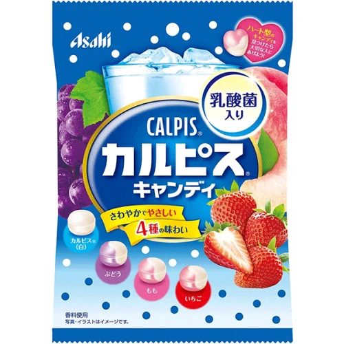 Asahi cukierki mleczne Calpis w 4 smakach, 96g