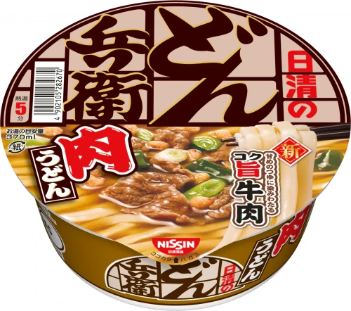 Nissin Donbei Cup zupa Niku Udon z mięsem wołowym, 86g | JaponiaCentralna.pl