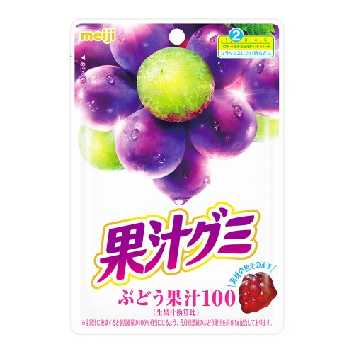 Meiji Żelki 100% soku z winogron – 51g   |   japoniacentralna.pl