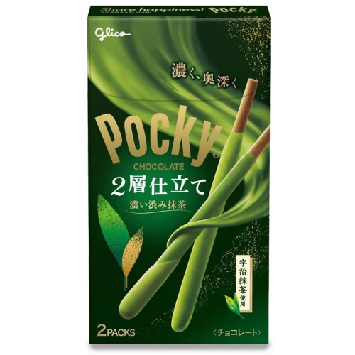 Glico Pocky podwójna warstwa matchy, 71g | JaponiaCentralna.pl