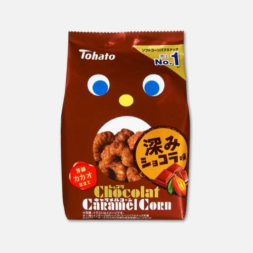 Tohato chrupki kukurydziane karmelowo-czekoladowe, 65g  | JaponiaCentralna.pl