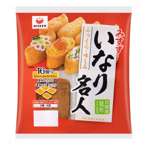 Misuzu Tofu smażone do inari-zushi Oinari Meijin, 16 sztuk  | JaponiaCentralna.pl