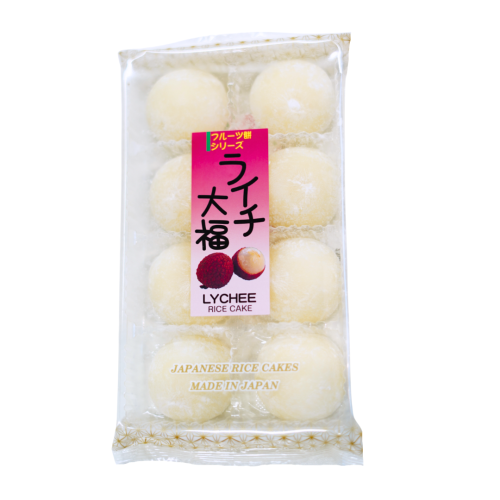 Kubota tradycyjne słodycze japońskie Daifuku Mochi z nadzieniem liczi, 200g | japoniacentralna.pl