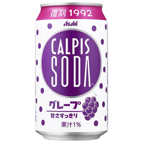 Asahi Calpis soda probiotyczny napój winogronowy, 350ml | JaponiaCentralna.pl