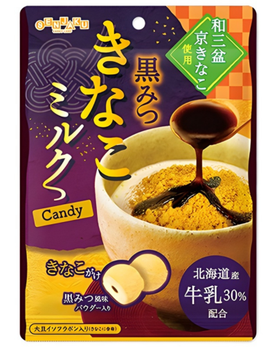 Senjaku cukierki mleczne o smaku mąki sojowej Kinako i syropu Kuromitsu, 70g      JaponiaCentralna.pl