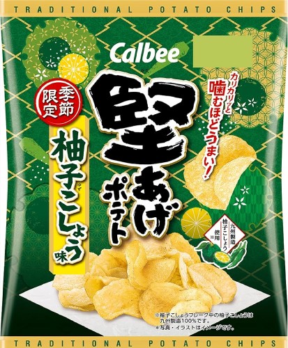 Calbee Kata-Age chipsy ziemniaczane o smaku Yuzu Kosho, 60g | JaponiaCentralna.pl