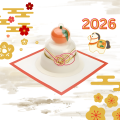 Maehara Seifun Daidai Tsuki Kagami Mochi Marumochi 2p (Round Rice Cake) - 66g | JaponiaCentralna.pl