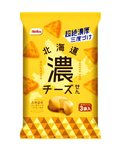 Befco Kuriyama serowe krakersy ryżowe, 51g | JaponiaCentralna.pl